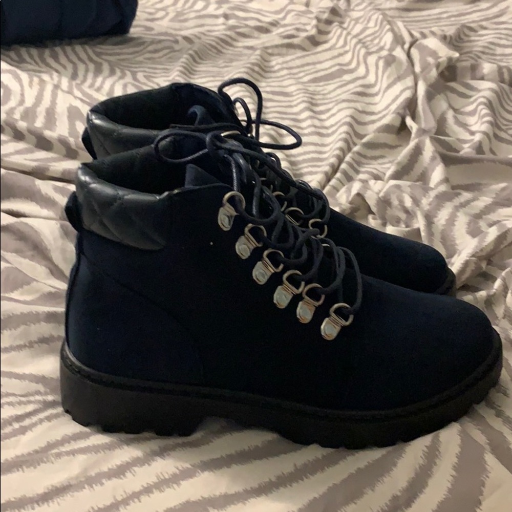 Navy Ankle Boots